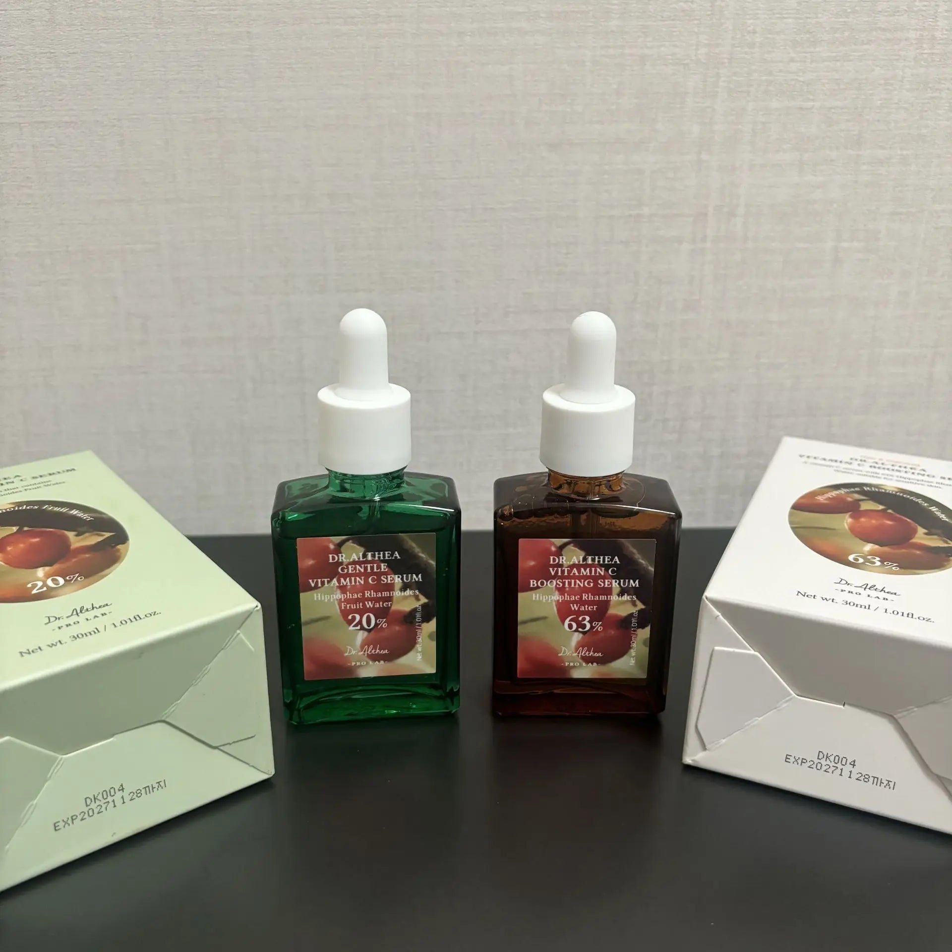 Coffret de Soins Coréens – Crème Réparatrice Intensive, Sérum Vitamine C, Crème Éclat 345, Essence Apaisante & Baume Nettoyant